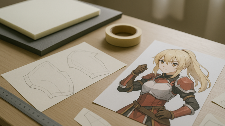 ウレタンフォーム肩アーマー型紙の取り方とコツ
