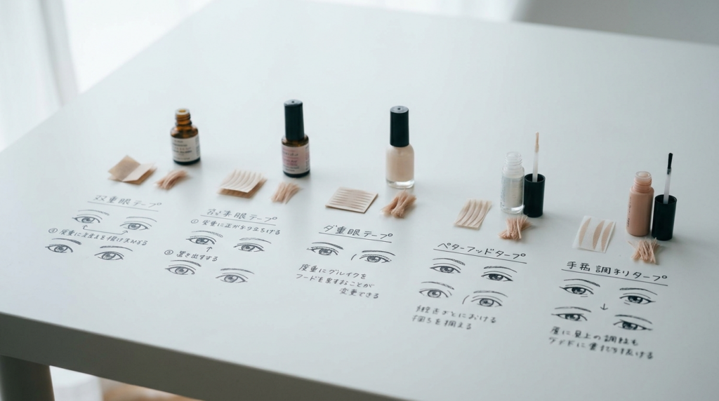 まぶたタイプ別おすすめアイテープ＆道具セットの写真